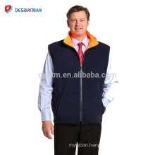 Adult Hi Vis Reversible Polar Fleece Vest With H Reflective Tape Safety Work Wear Winter